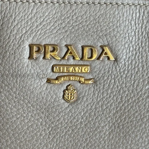 PRADA MILANO Logo Shoulder Hand Tote Bag Leather - Picture 10 of 17